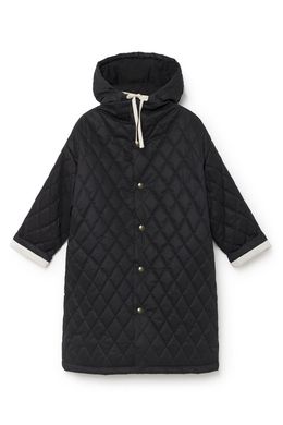 Little Creative Factory Horizons Hooded Quilted Coat Black